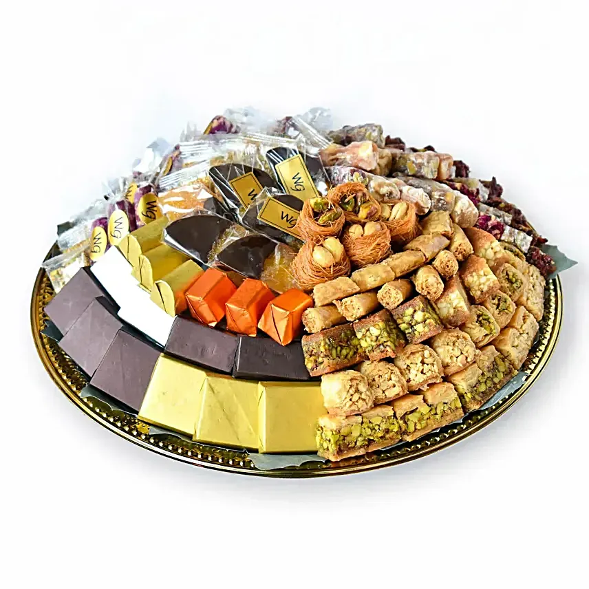 Sweets and Chocolates in a Tray By Wafi
