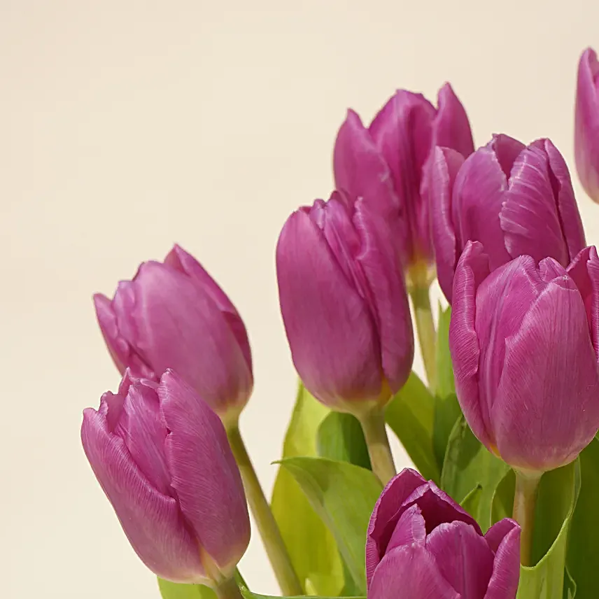 10 Purple Tulip Arrangement