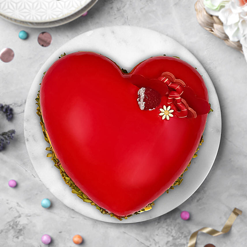 Choco Red Velvet Heart Cake 500gm
