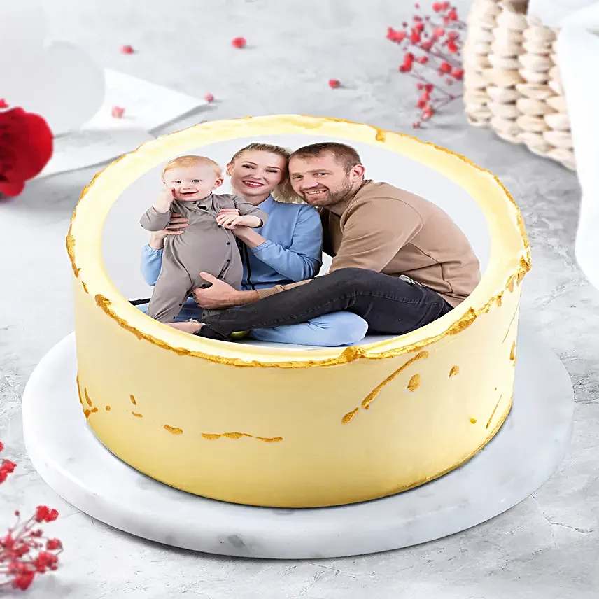 Delicious Chocolate Photo Cake For Dad