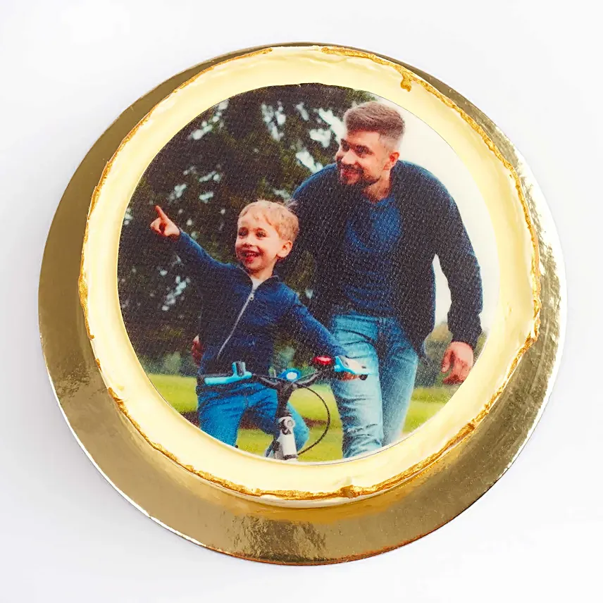 Delicious Chocolate Photo Cake For Dad
