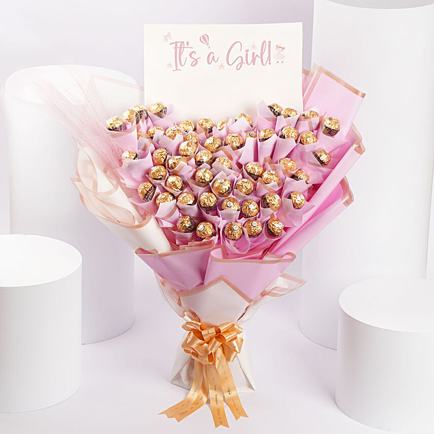 Its A Girl Rocher Bouquet