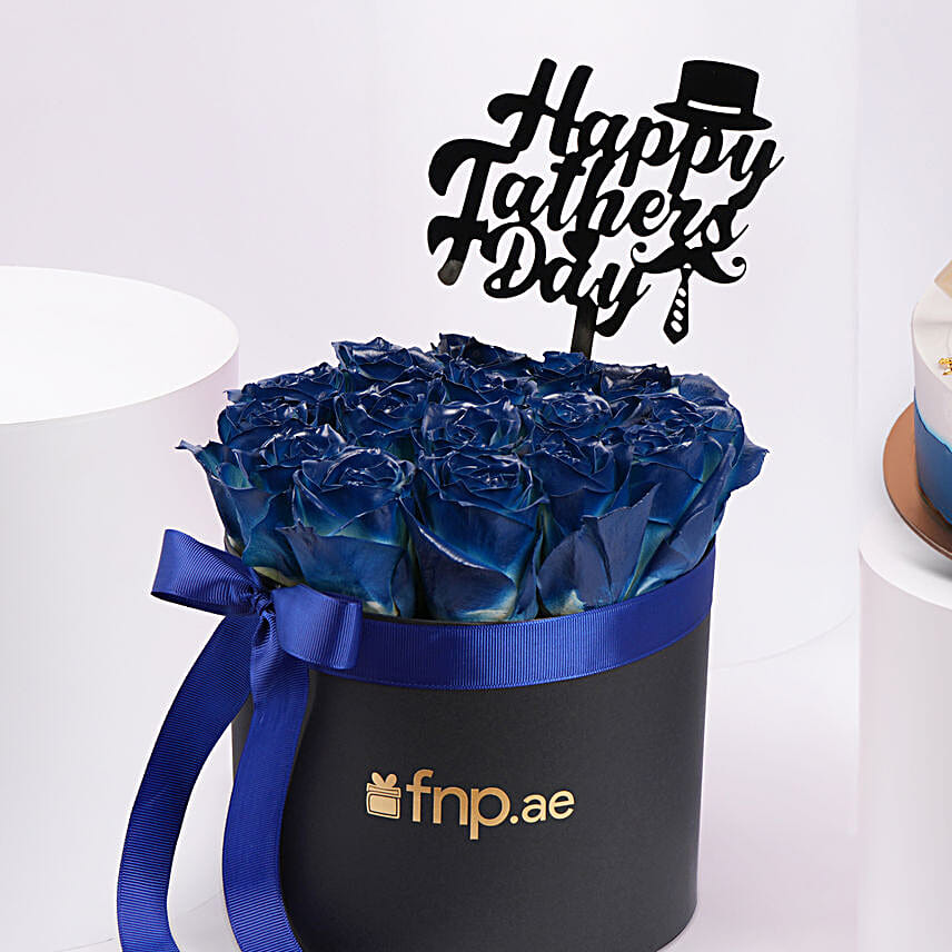 Royal Dad Blooms Box With Cake