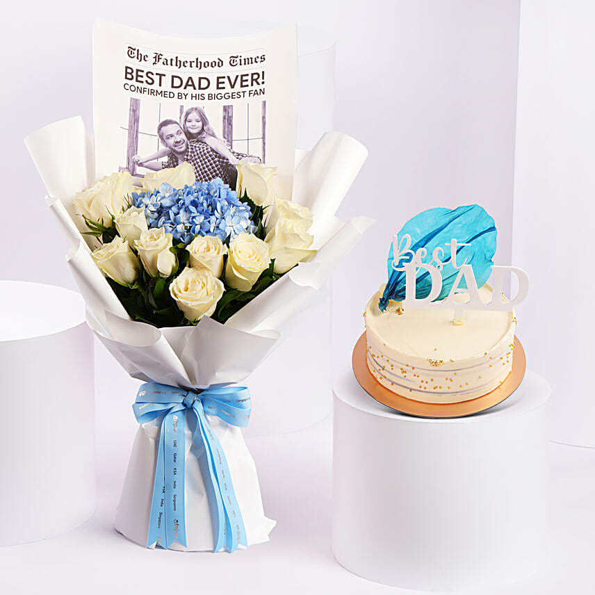 Best Dad Ever Bouquet With Cake