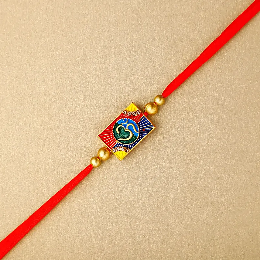 Sacred Om Rakhi N Kaju Katli Box