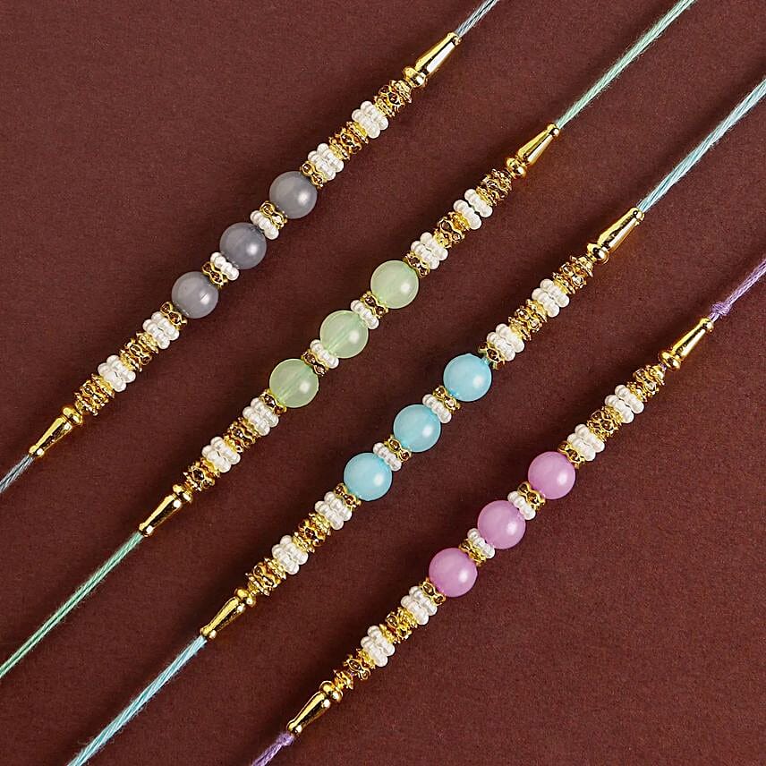 Aura Beadwork Rakhi Set Of 2