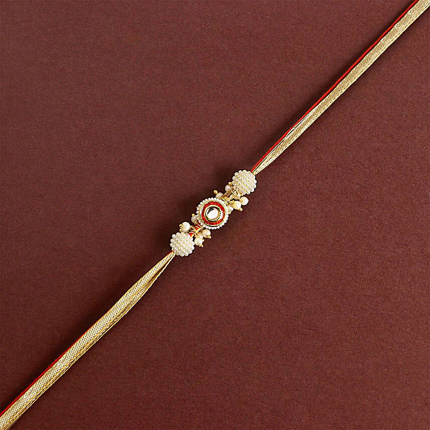 Crimson Majestic Pearl Rakhi N Ferrero Delight