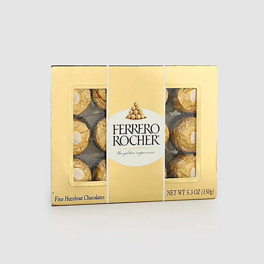 Appealing Floral Rakhi And 12 Pcs Ferrero Rocher
