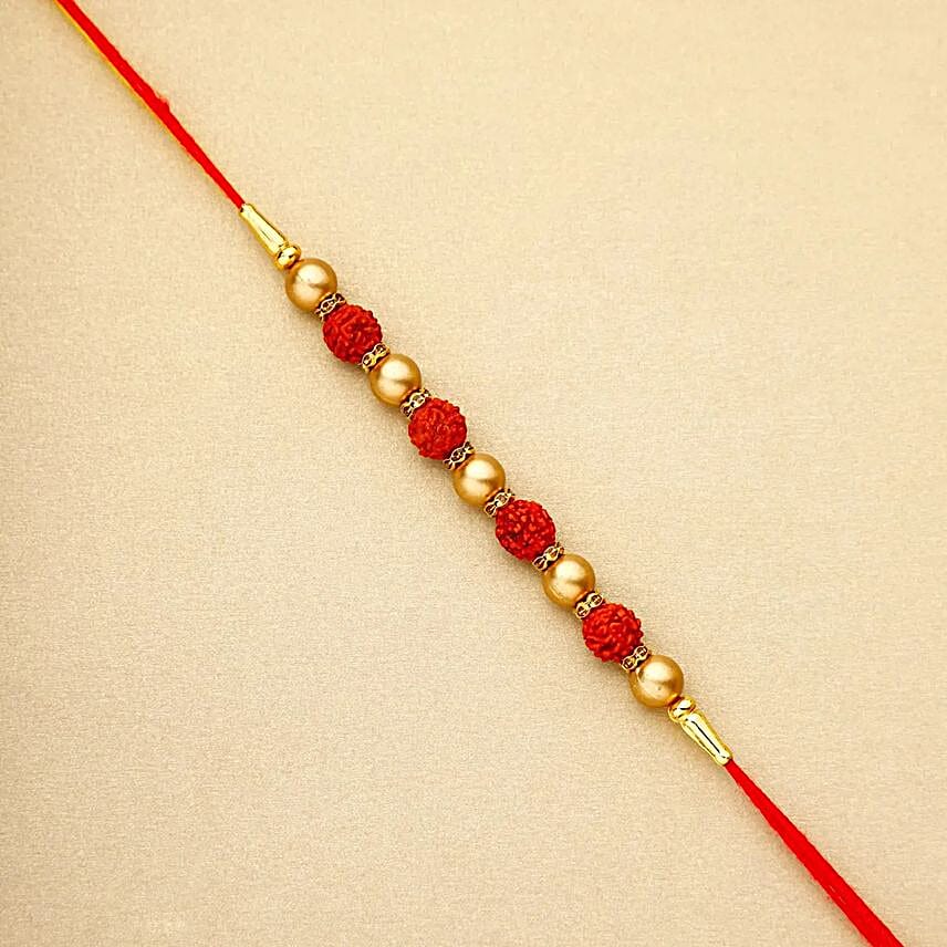 The Sacred Rudraksha Rakhi With 1 Lindt Chocolate