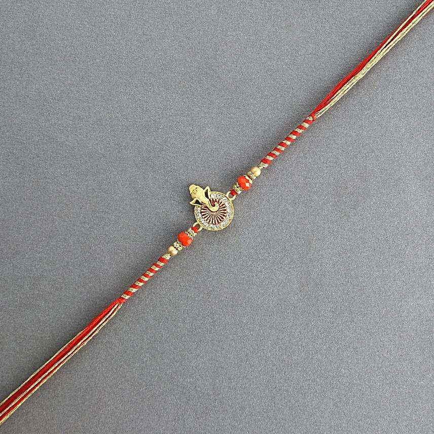 Ethereal Ganesh Harmony Rakhi With 1 Lindt Chocolate
