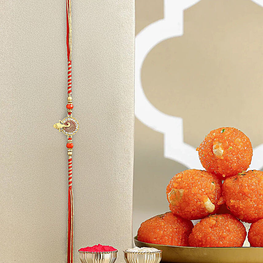 Ethereal Ganesh Harmony Rakhi With Motichoor Laddoo