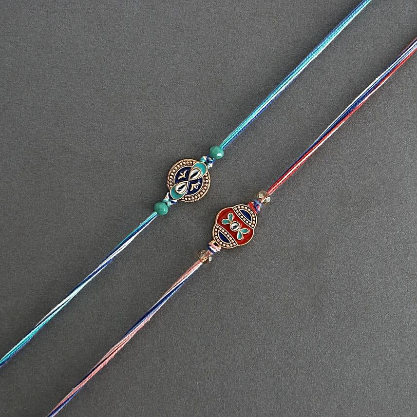 Cultural Bond Ethnic Rakhi Set2 Fnp Chocolate
