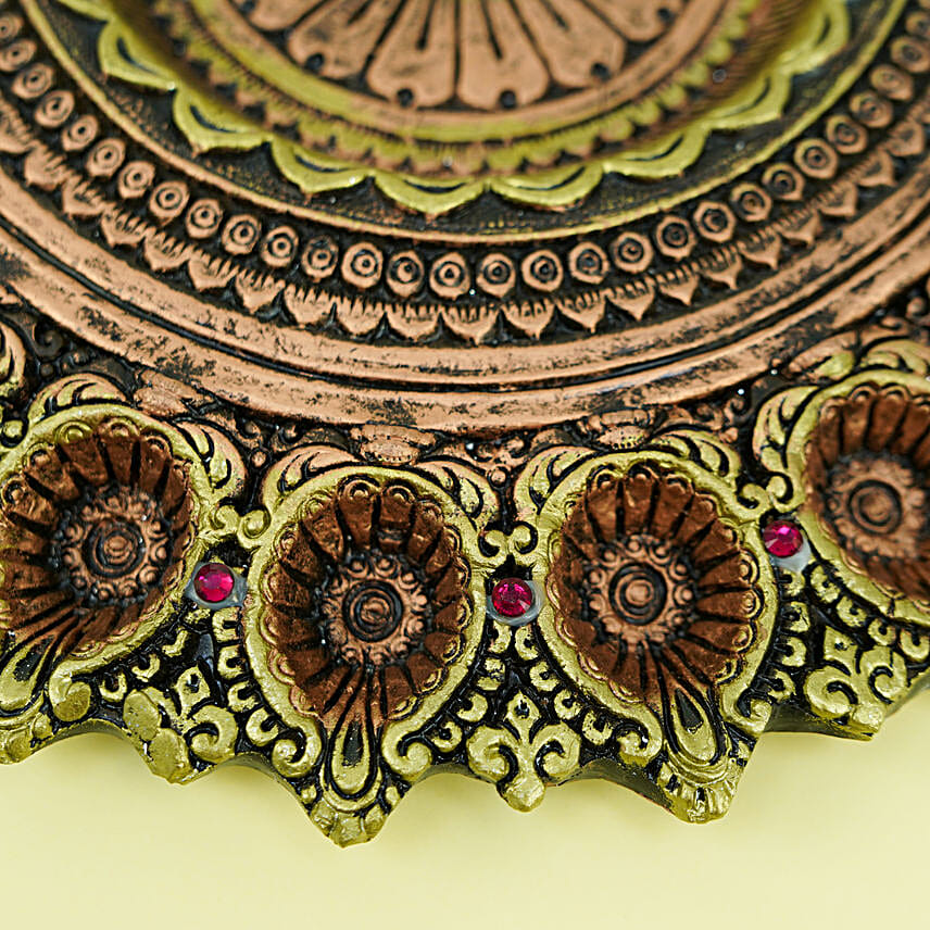21 Diya Designer Thali