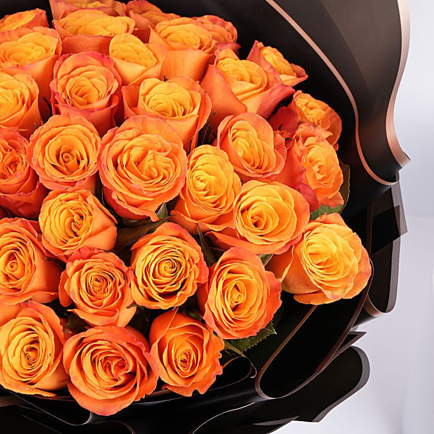 35 Orange Roses Designer Bouquet