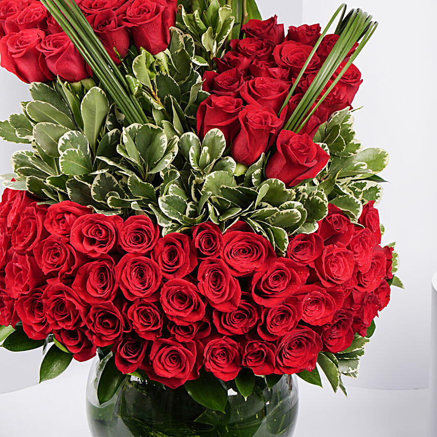 80 Perfect Roses in a Bowl