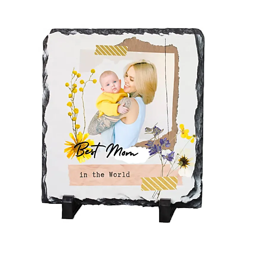 Best Mom Personalised Slate Frame