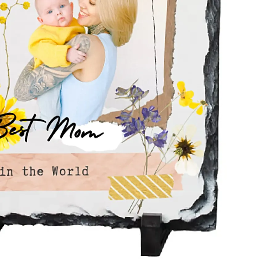 Best Mom Personalised Slate Frame