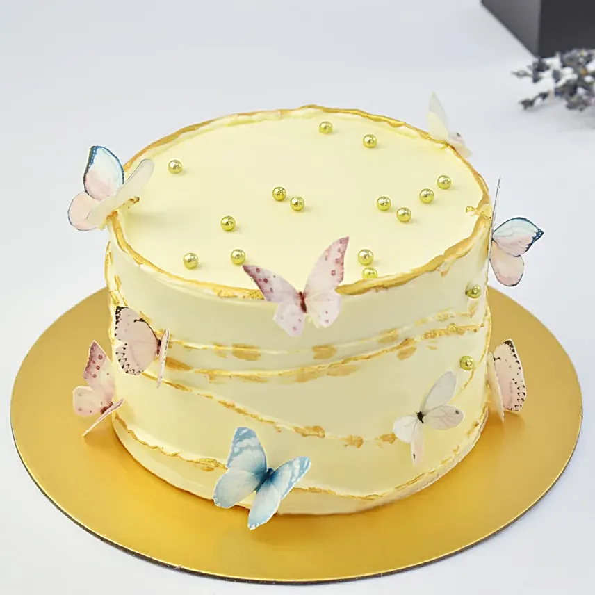 Best Wishes Butterfly Vanilla Cake