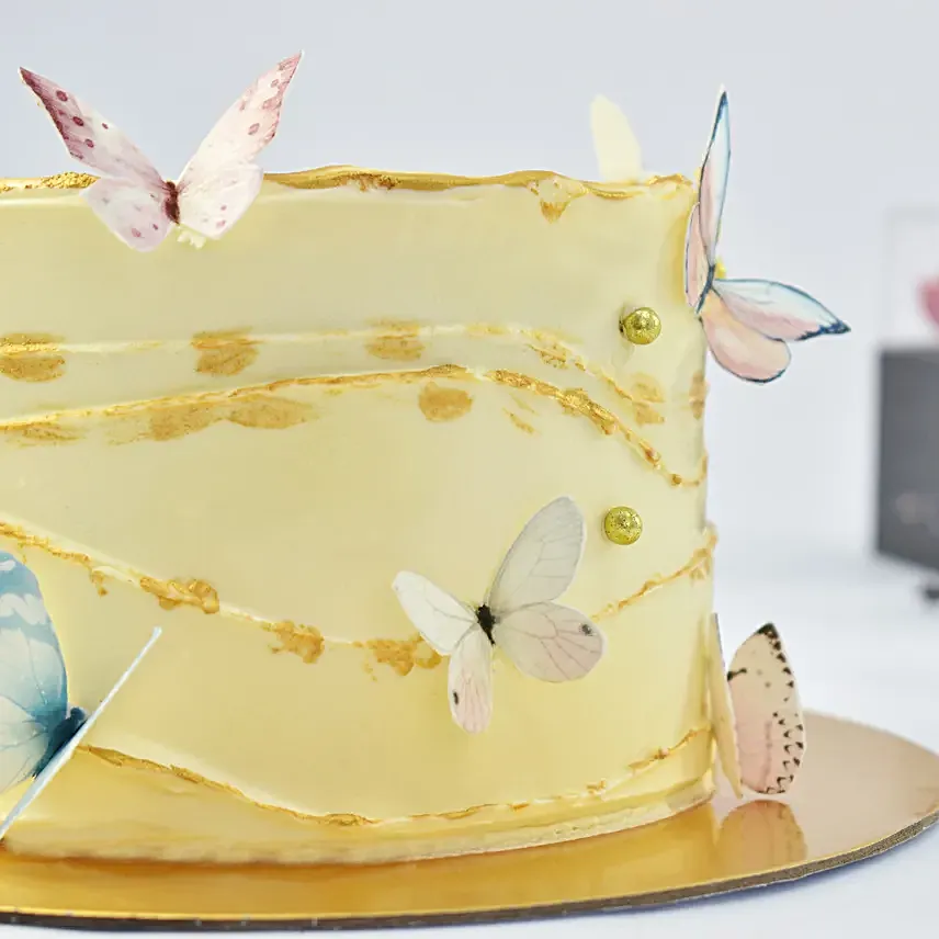 Best Wishes Butterfly Vanilla Cake