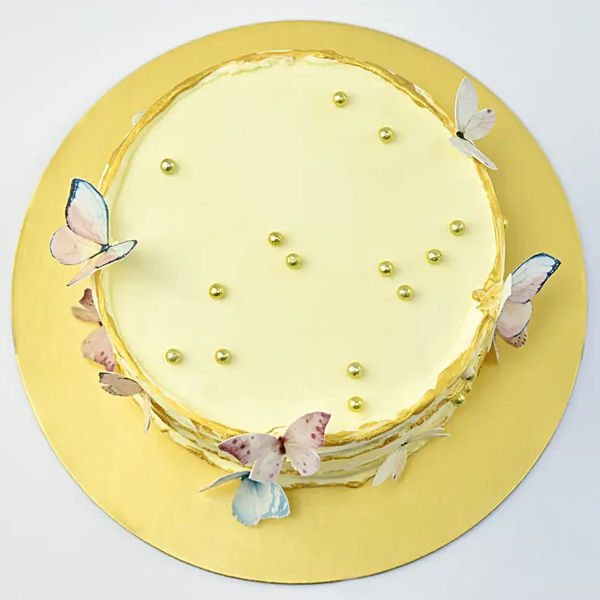 Best Wishes Butterfly Vanilla Cake