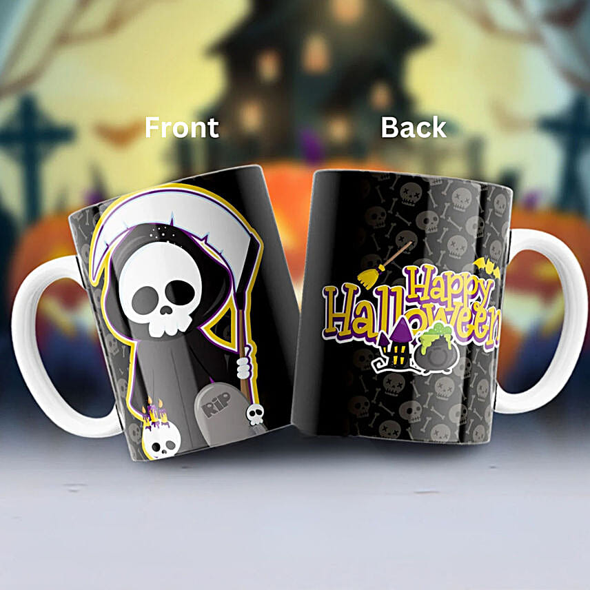 Black Theme Happy Halloween Mug