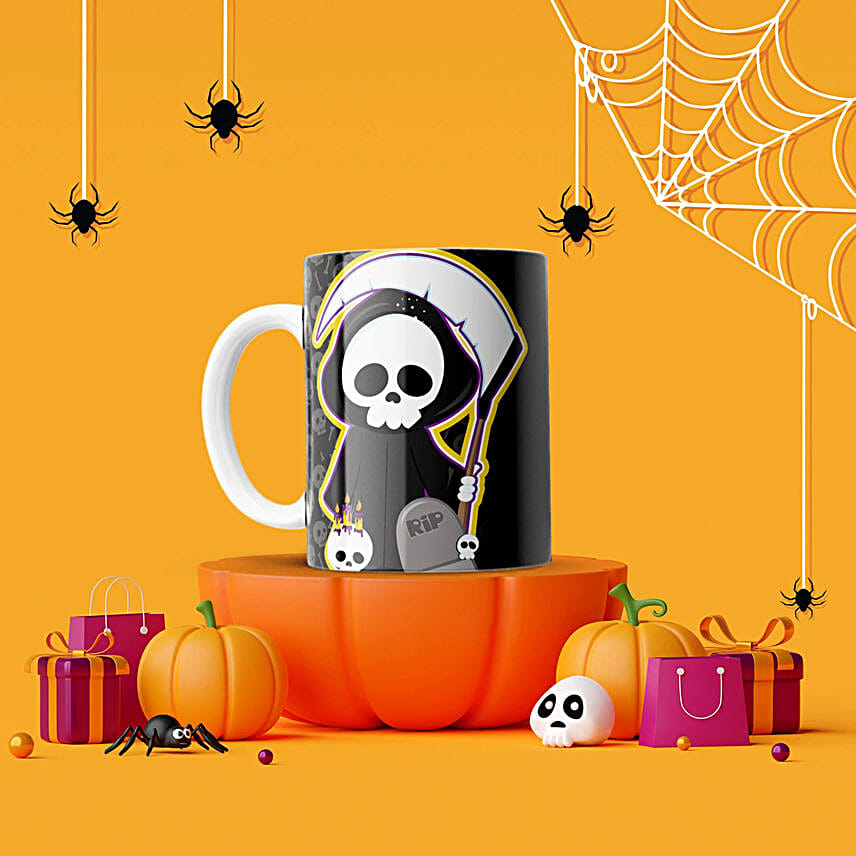 Black Theme Happy Halloween Mug