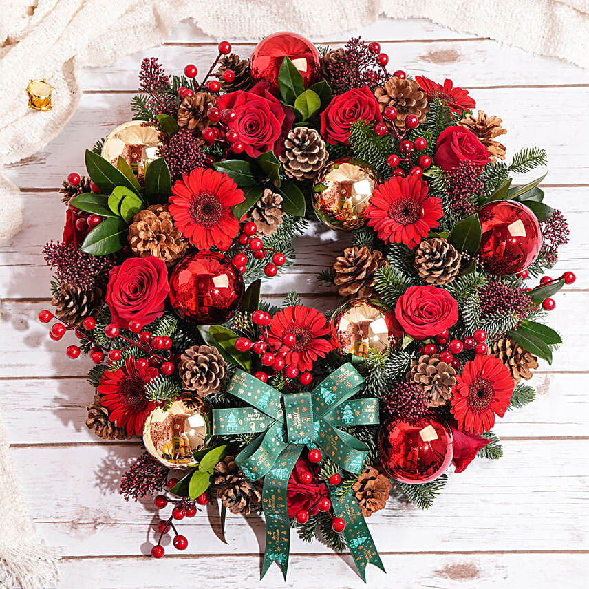 Bright Festive Flowers Wreath