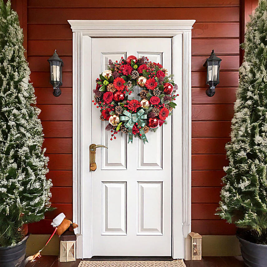 Bright Festive Flowers Wreath