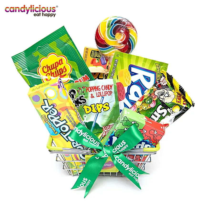 Candylicious Mini Basket Green Gift Pack
