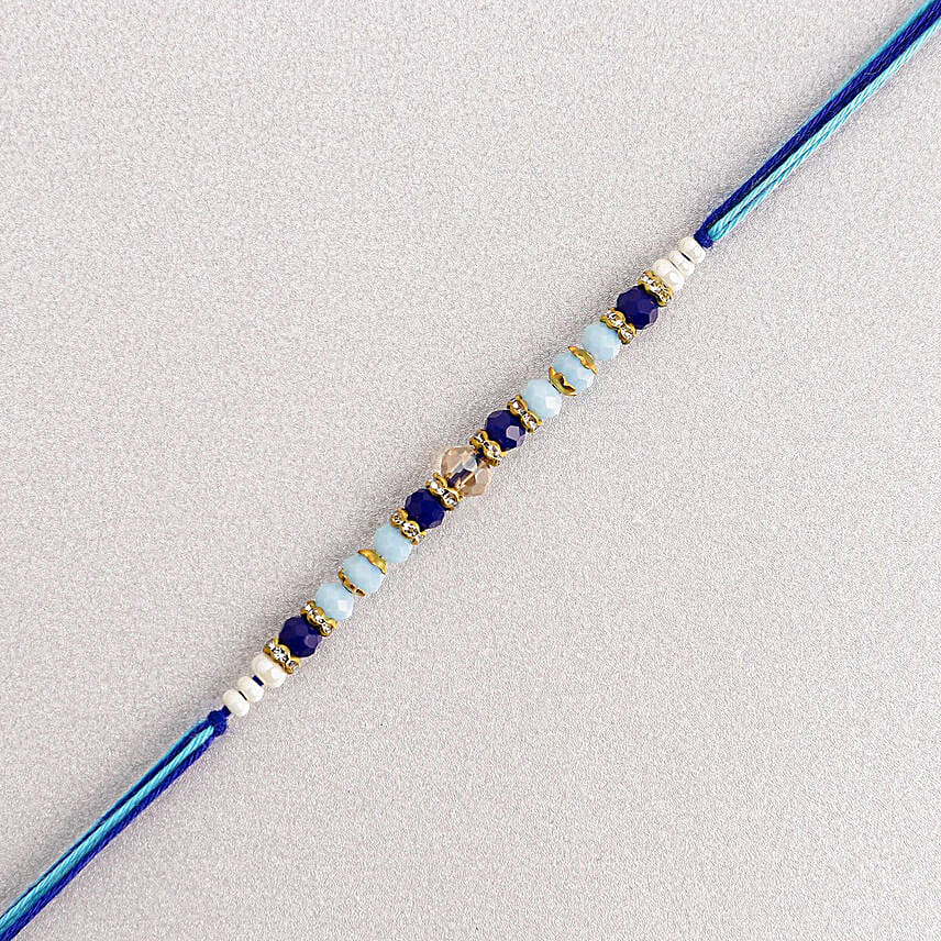 Cerulean Blue Simple Dhaga Rakhi