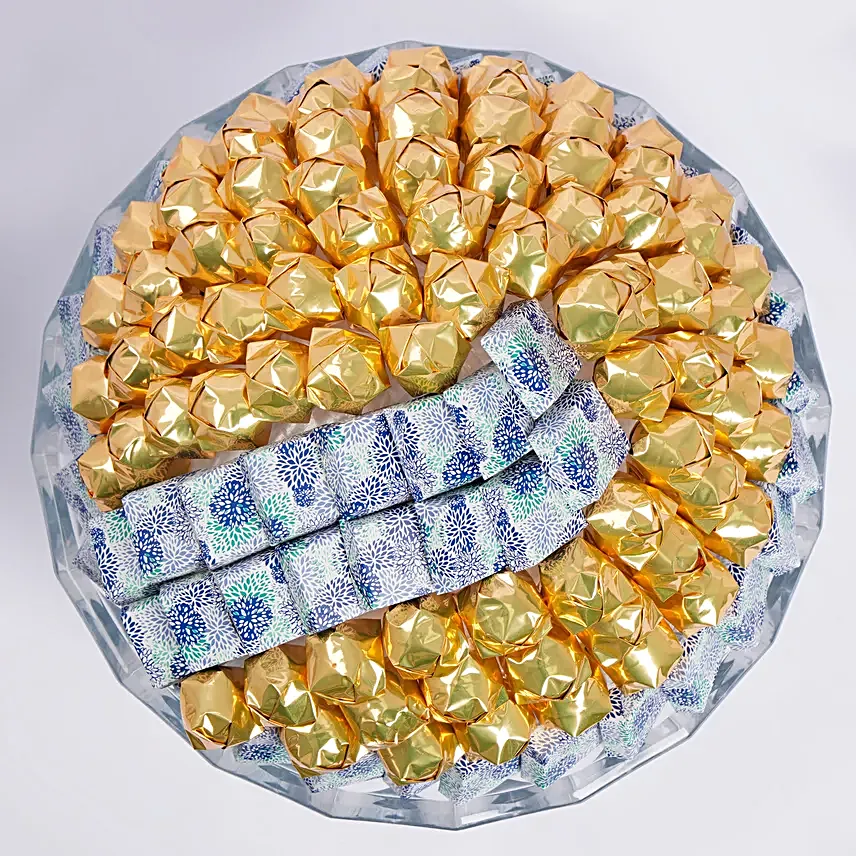 Chocolate Indulgence Gold and Blue
