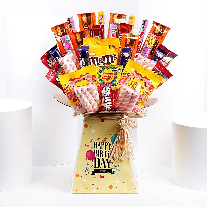 Colorful Birthday Wishes Treats Box