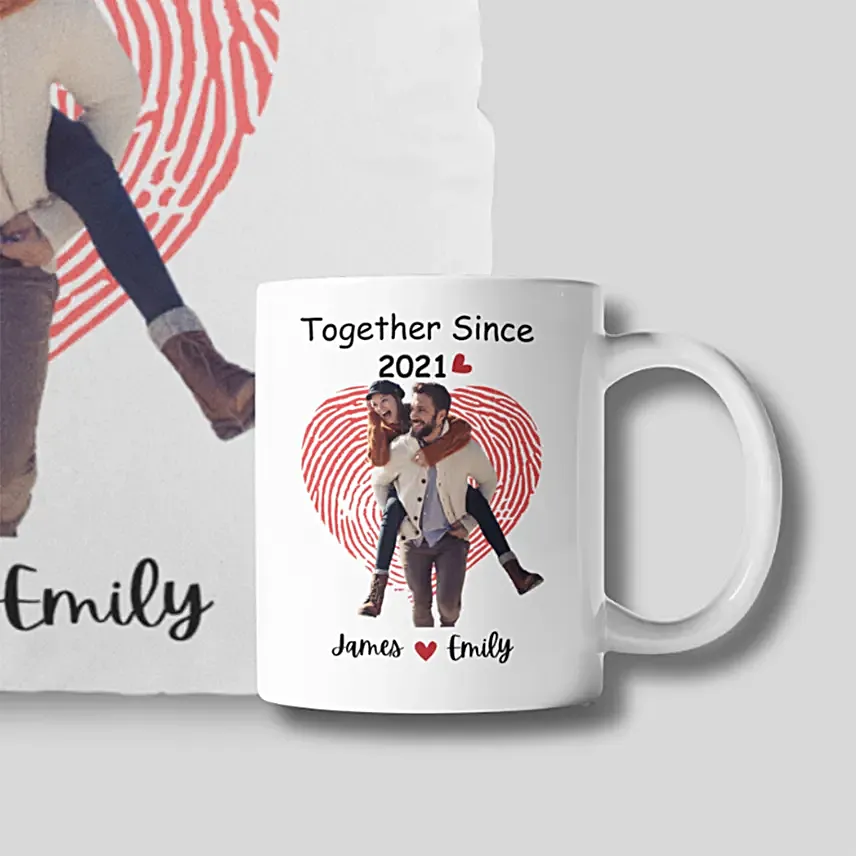 Couple Together Since Personlized Mug And Cushion