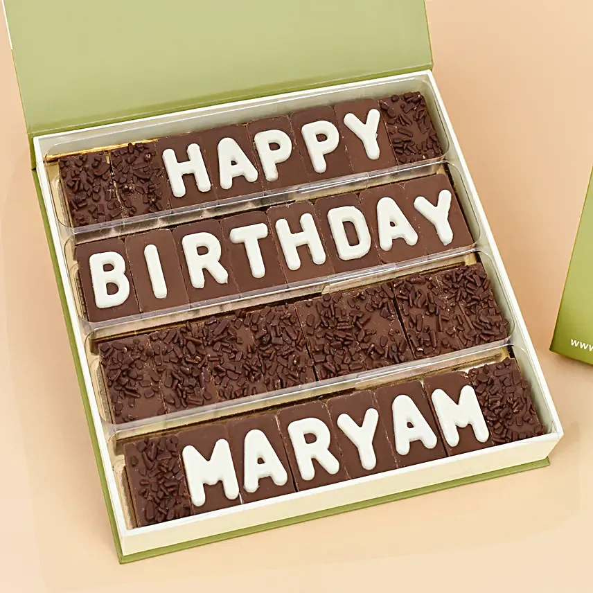 Customized Happy Birthday Chocolate