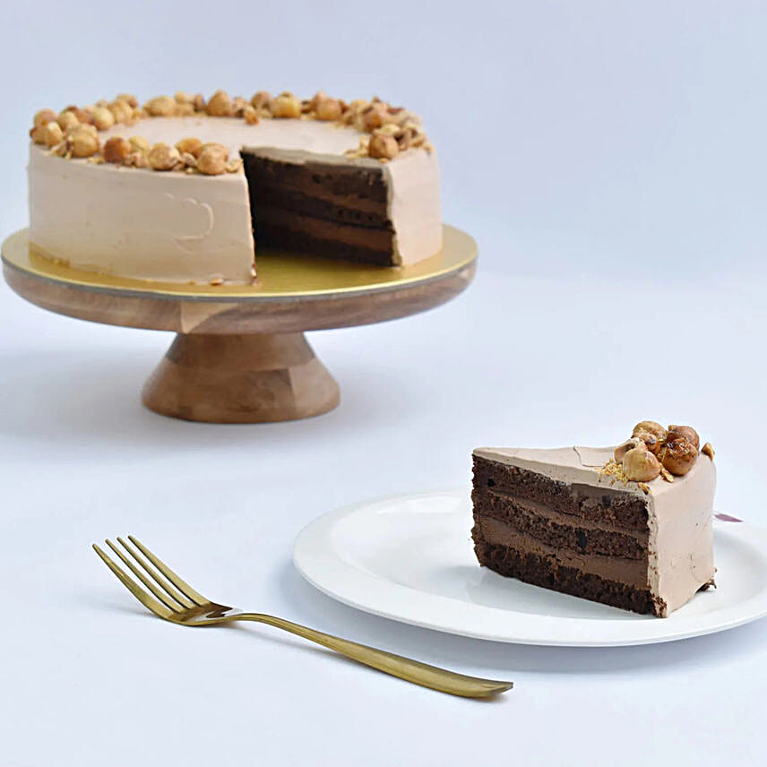 Delicious Chocolate Hazelnut Eggless Cake 16 Portion