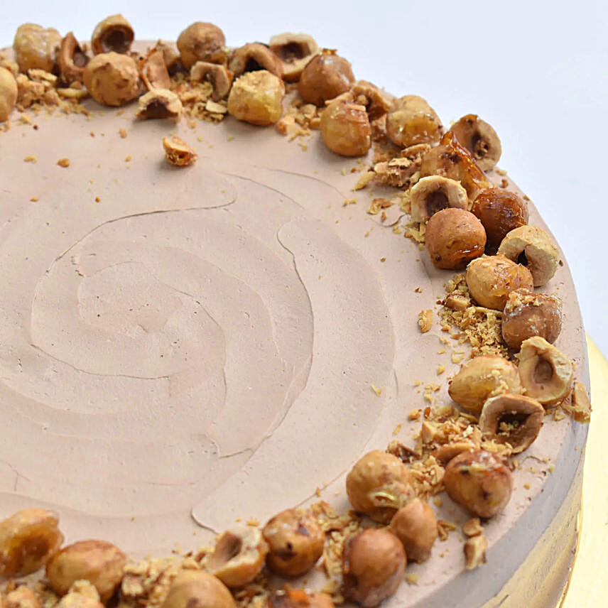 Delicious Chocolate Hazelnut Eggless Cake 16 Portion