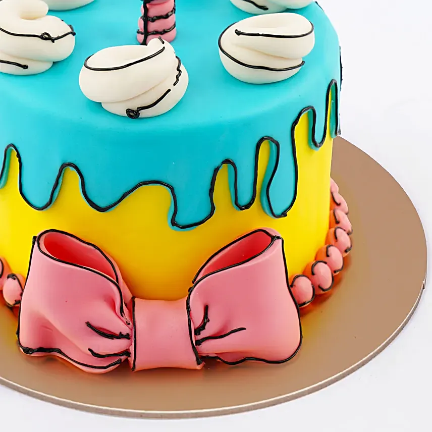 Drip and Bow Delight Chocolate Cake