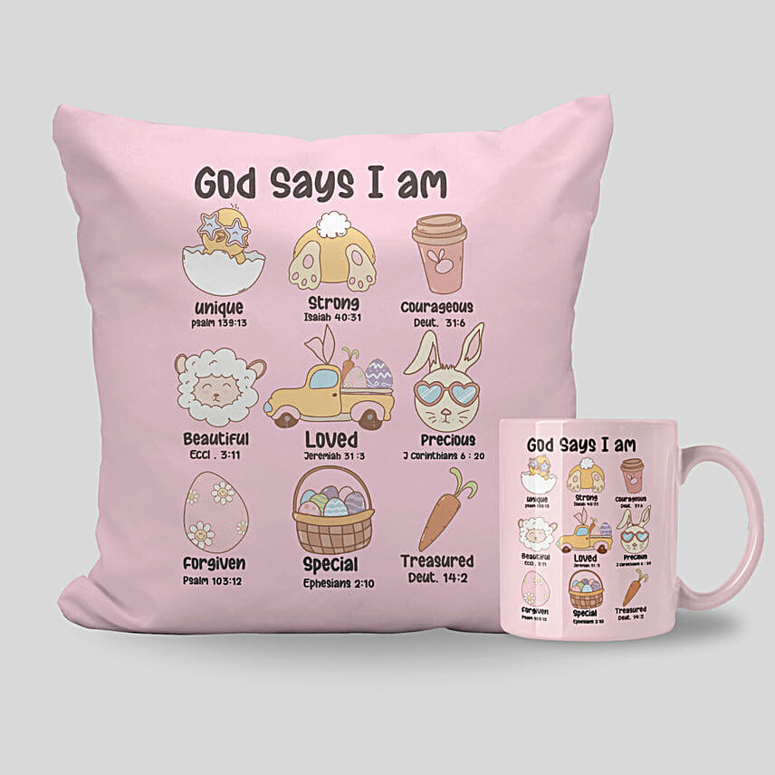Easter Fun Mug And Cushion Set