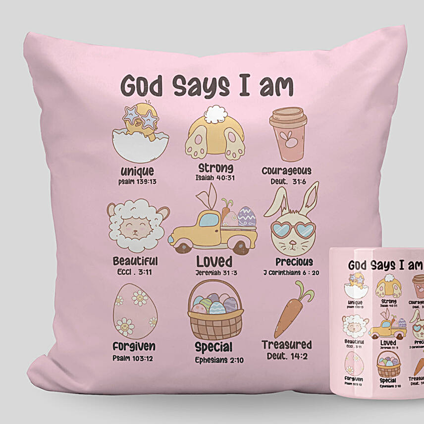 Easter Fun Mug And Cushion Set
