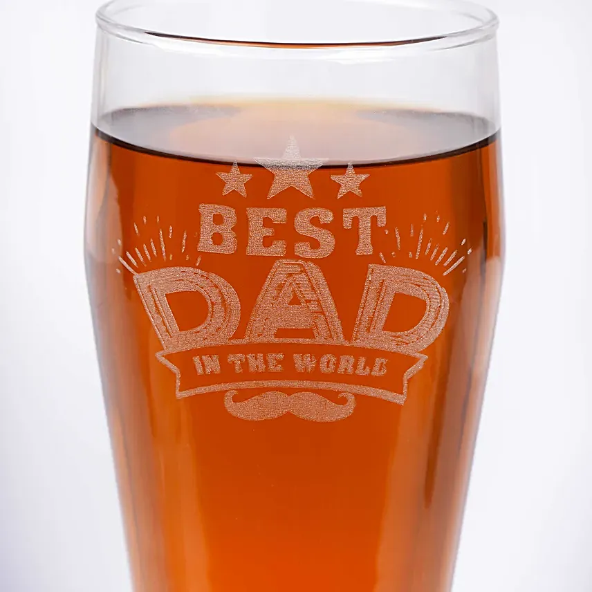 Engraved Tall Glass For Father