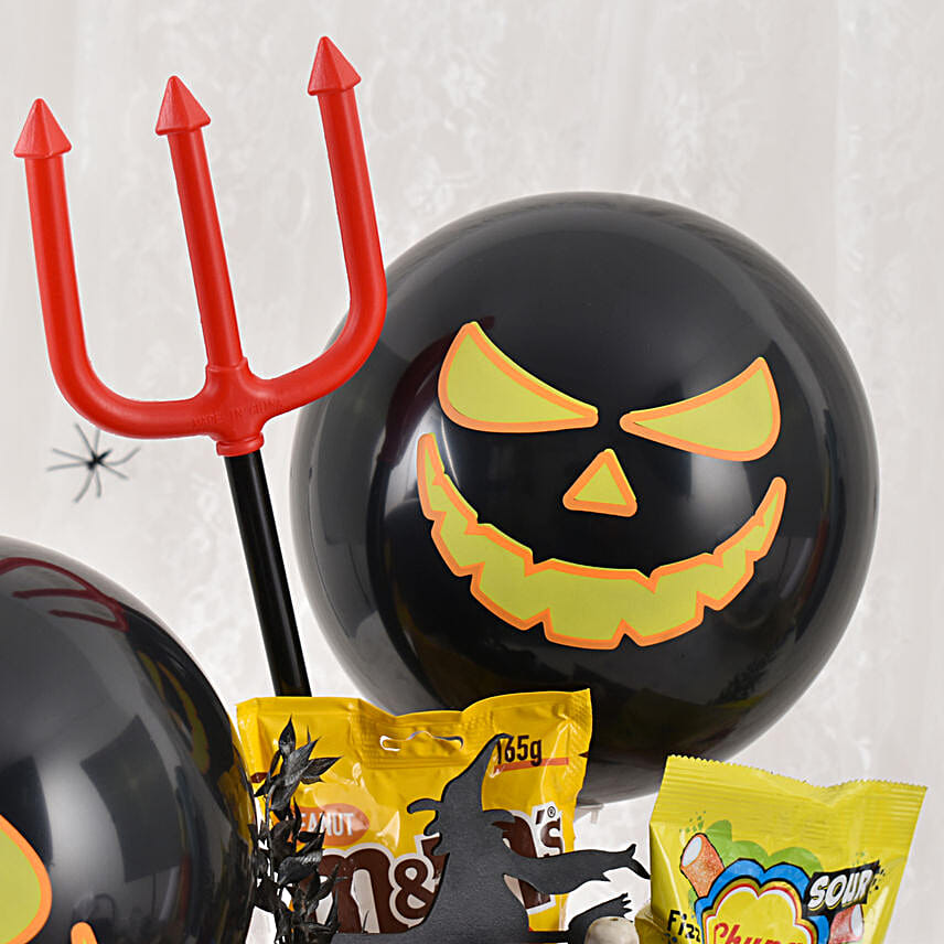 Evil Basket Halloween Treats Arrangement