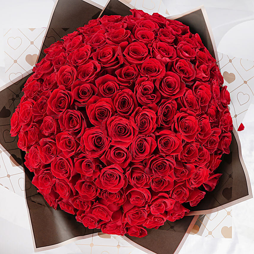 Forever Yours 111 Red Roses Valentines Bouquet