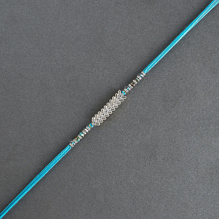 Glittering Grandeur Rakhi N Sweet Combo