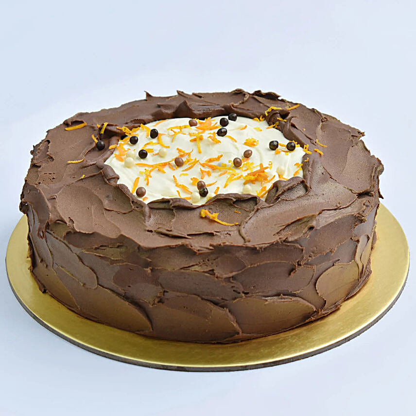 Heavenly Dark Chocolate Caramel Eggless Cake 12 Portion
