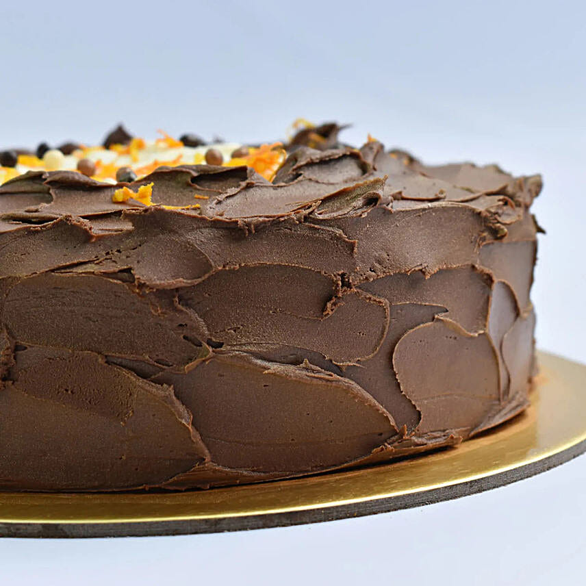 Heavenly Dark Chocolate Caramel Eggless Cake 12 Portion
