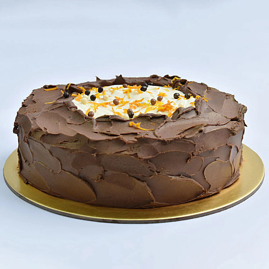 Heavenly Dark Chocolate Caramel Eggless Cake 12 Portion