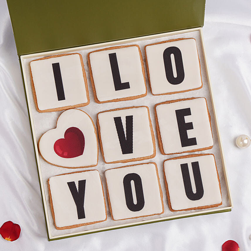 I Love You Cookies Box