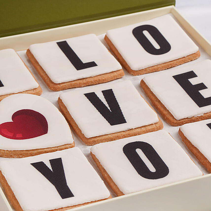 I Love You Cookies Box