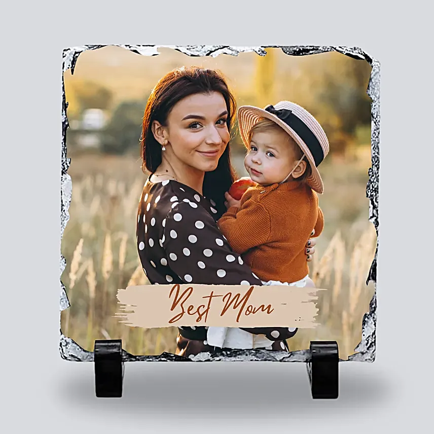 Infinite Love For Mom Personalised Slate Frame