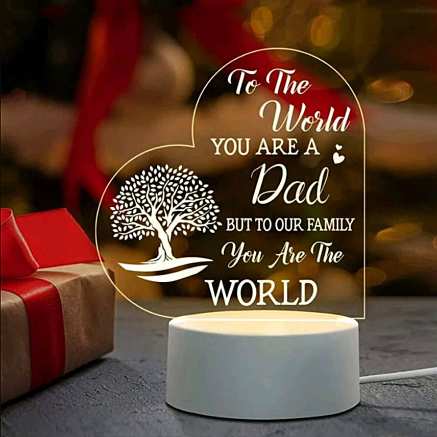 Light Up Dads World LED Lamp